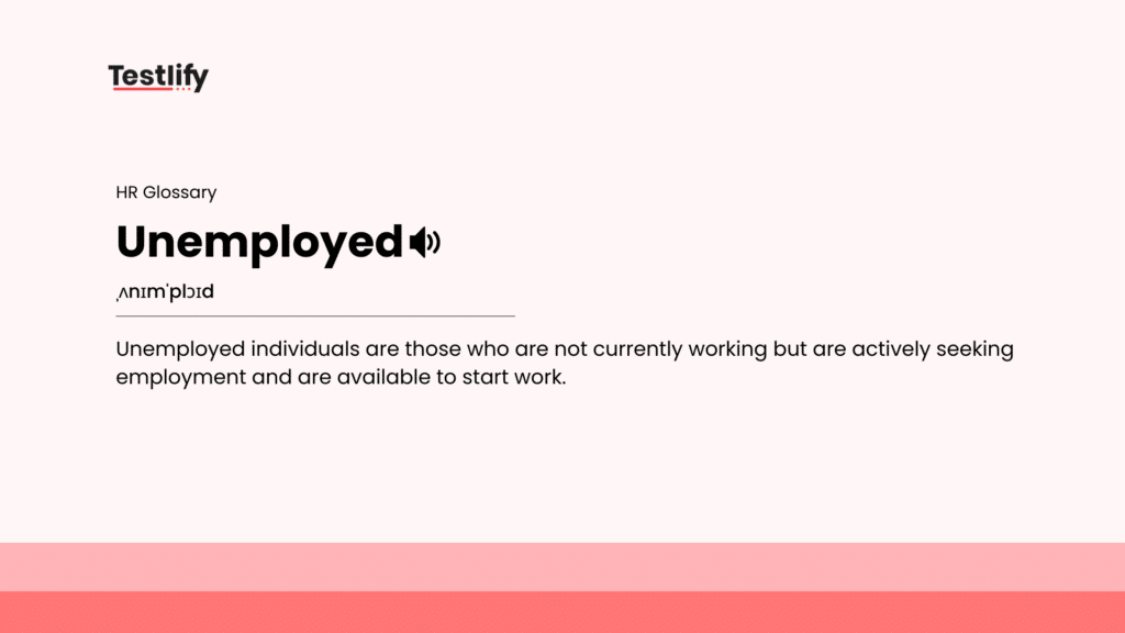 Image showing the meaning of Unemployed
