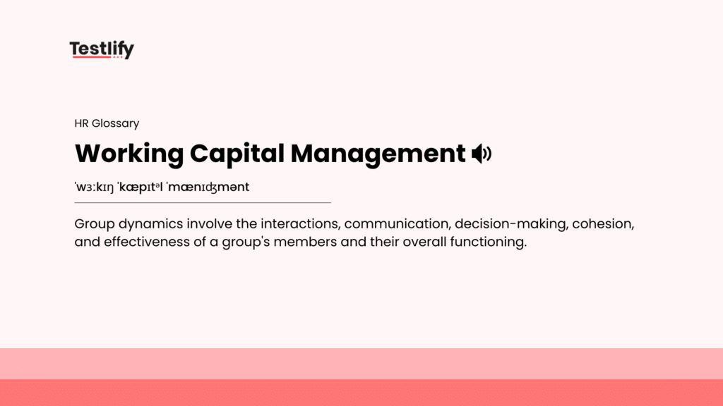 Image showing the meaning of working capital management