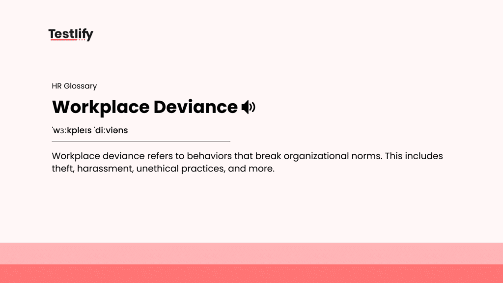 Image showing the meaning of Workplace Deviance