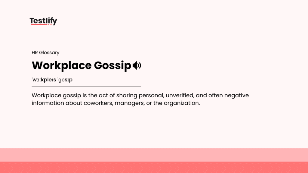 Image showing the meaning of Workplace Gossip