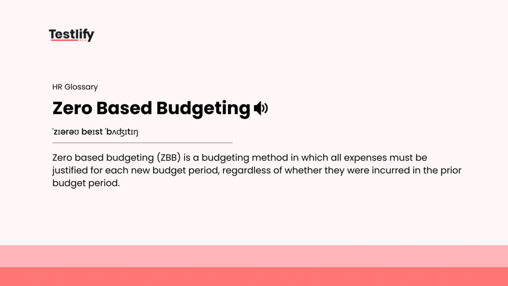 Image showing the meaning of zero based budgeting