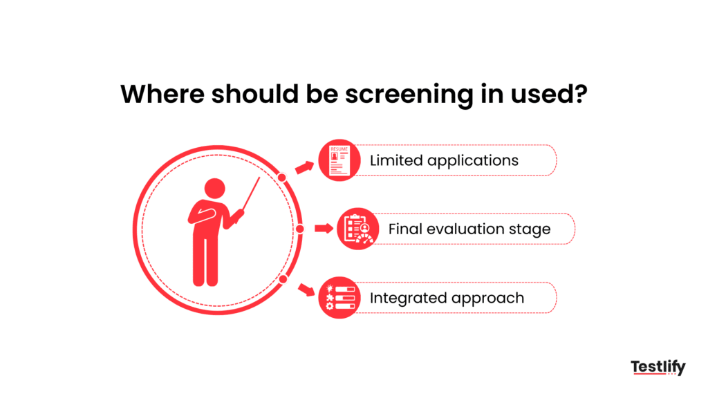 Where should screening in be used