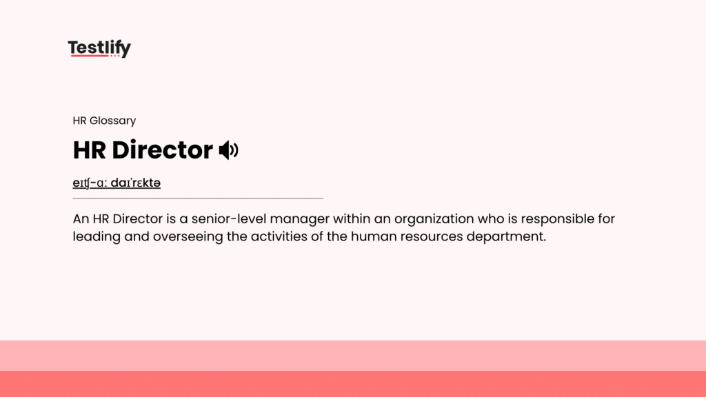 Image showing the meaning of HR Director