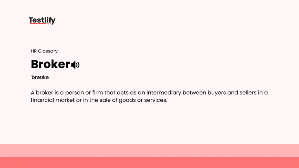 Image showing the meaning of Broker