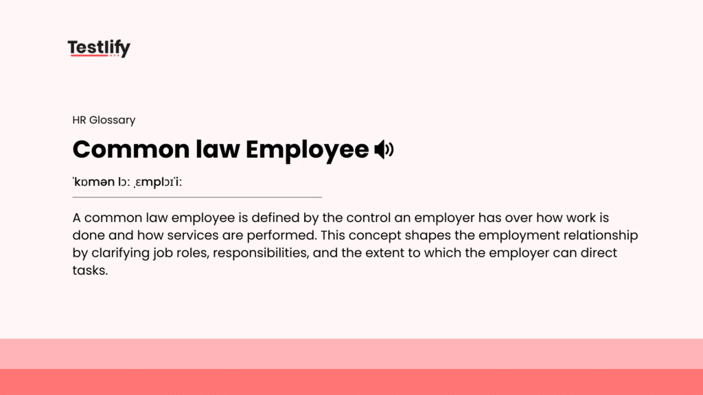 Image showing the meaning of common law employee
