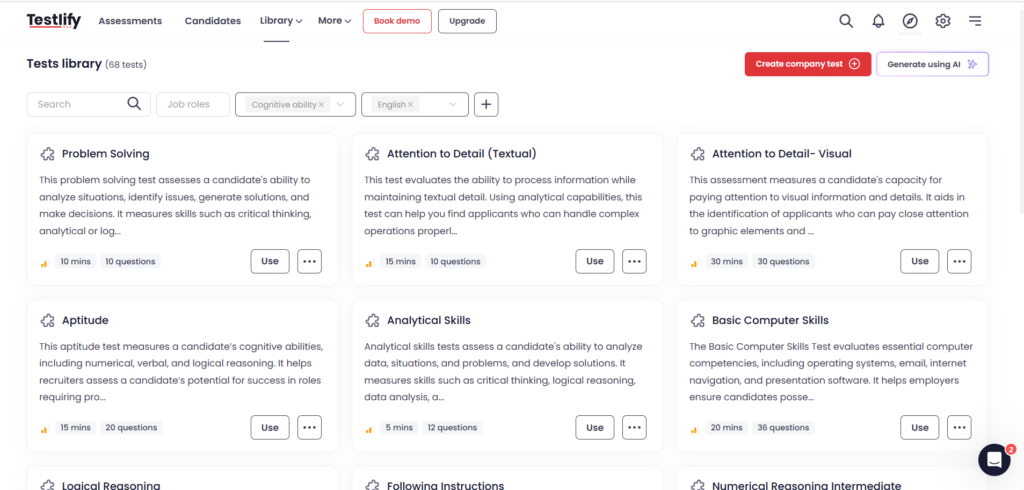 cognitive ability tests