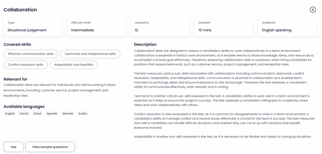 collaboration assessment