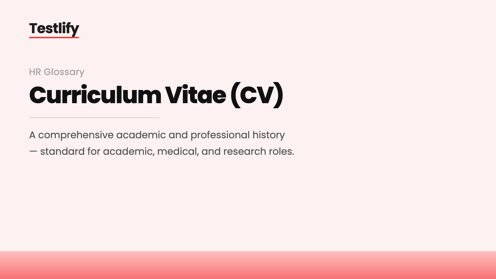 Image showing the meaning of a curriculum vitae