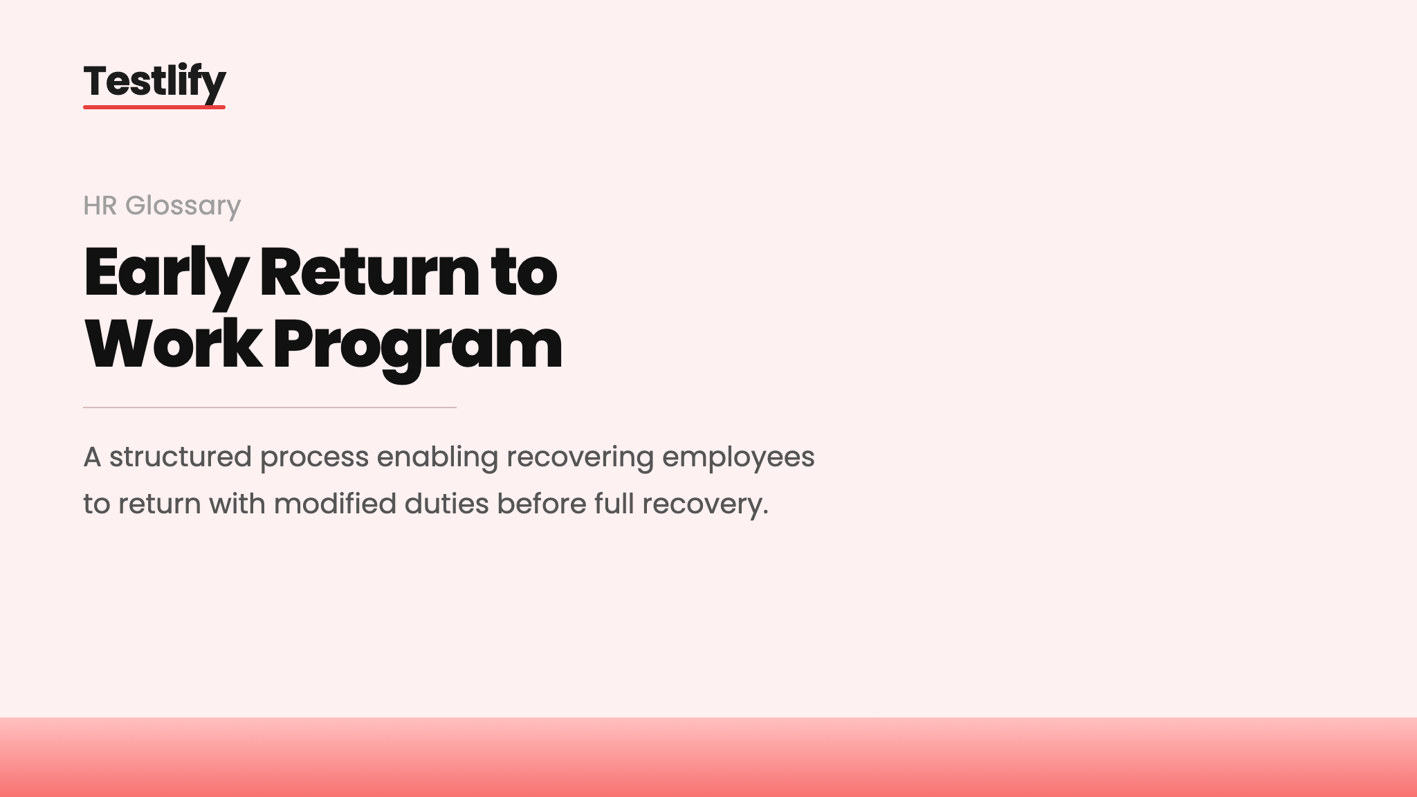 Image showing the meaning of early return to work program