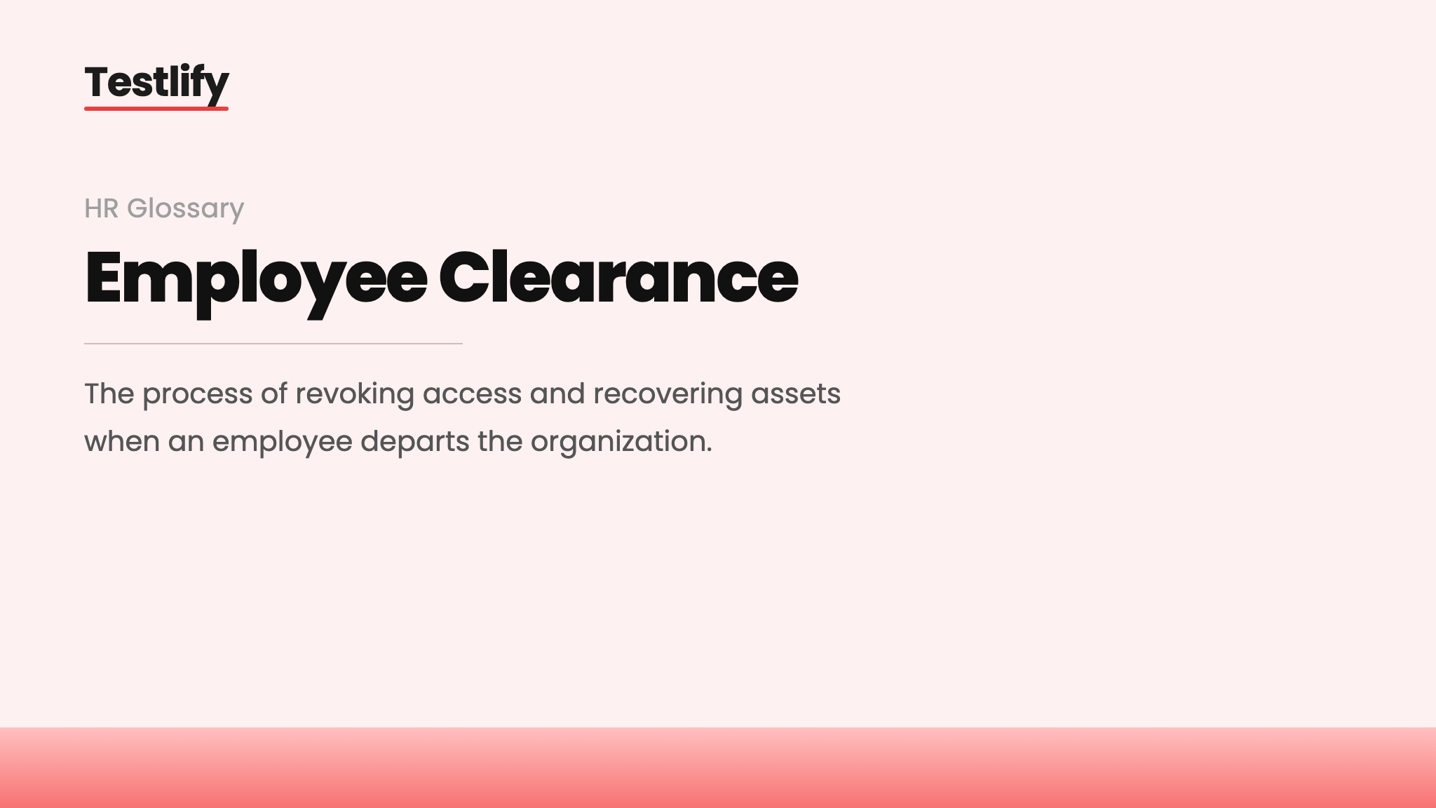 Image showing the meaning of employee clearance