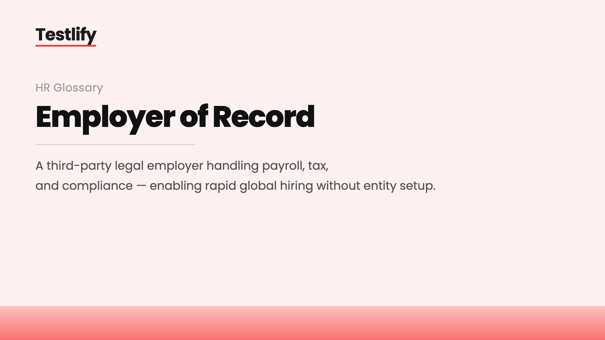Image showing the meaning of employer of record