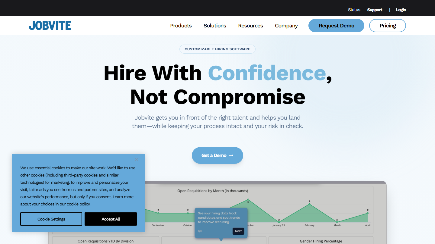 Jobvite homepage screenshot