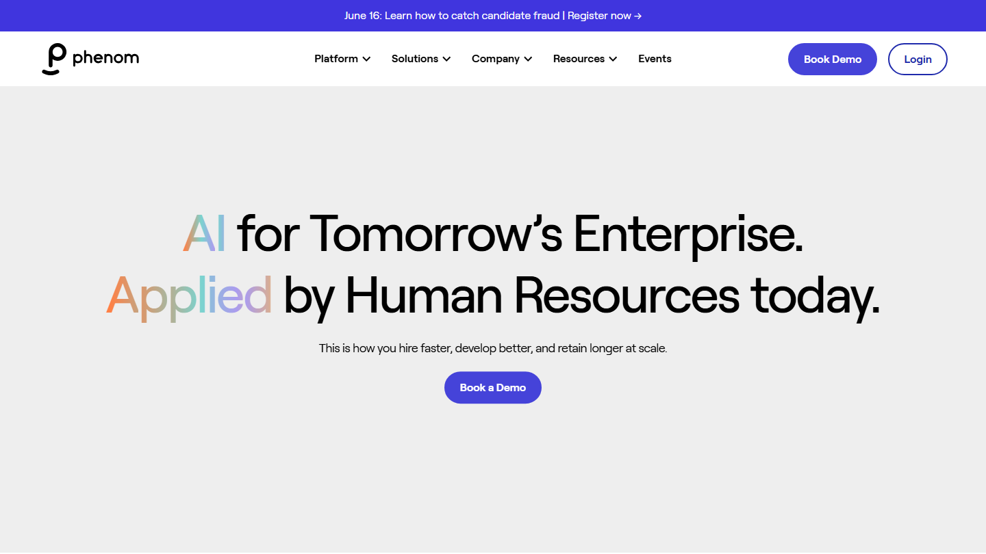 Phenom homepage screenshot