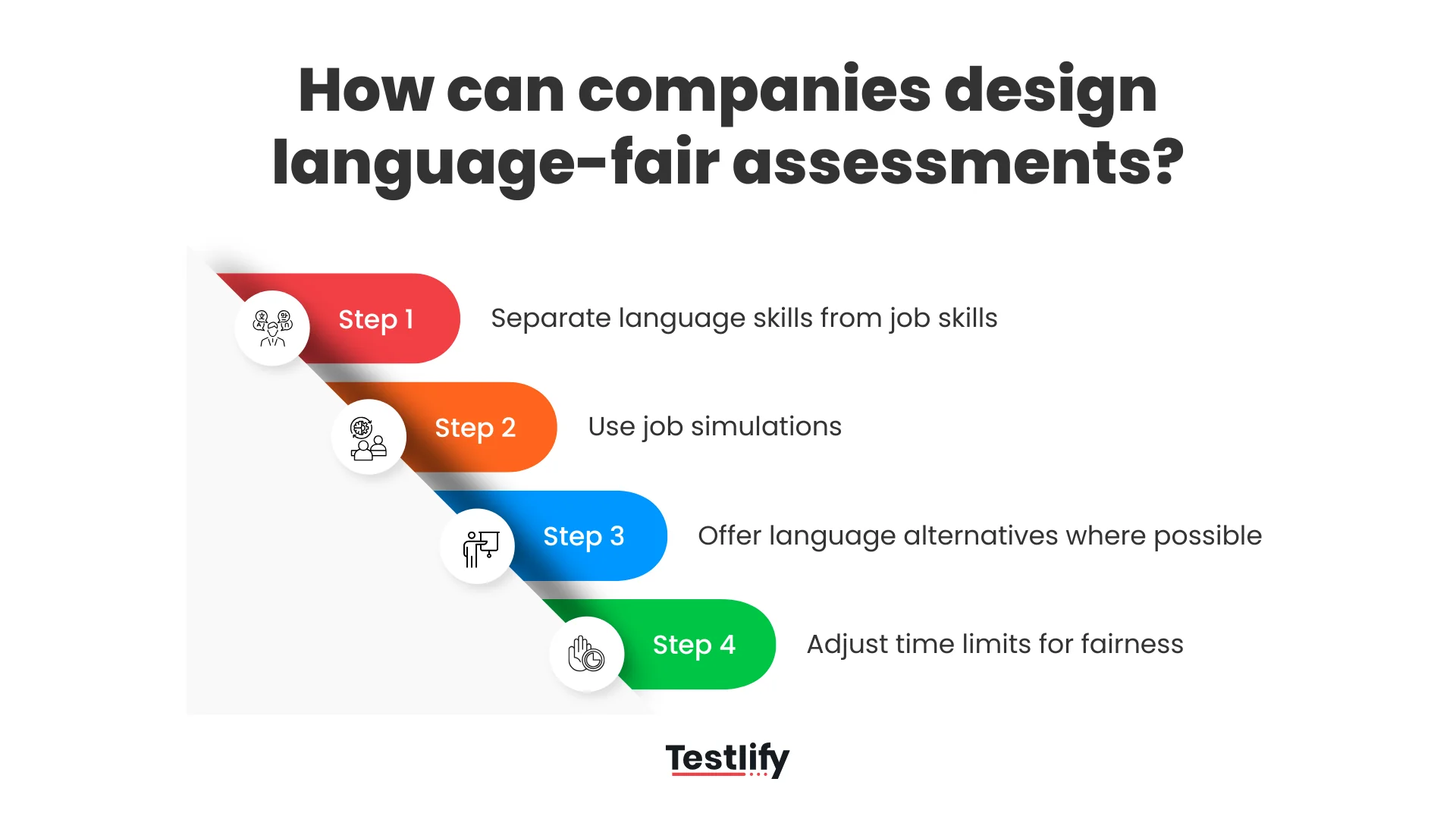 How can companies design language-fair assessments