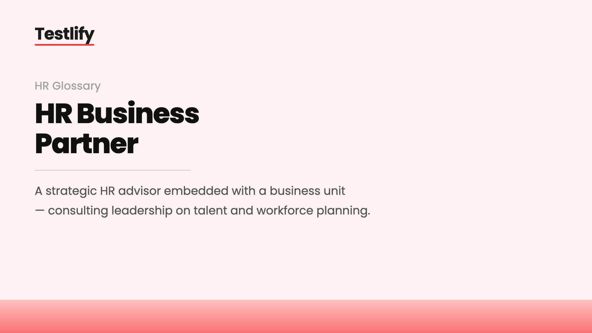 Image showing the meaning of an HR business partner