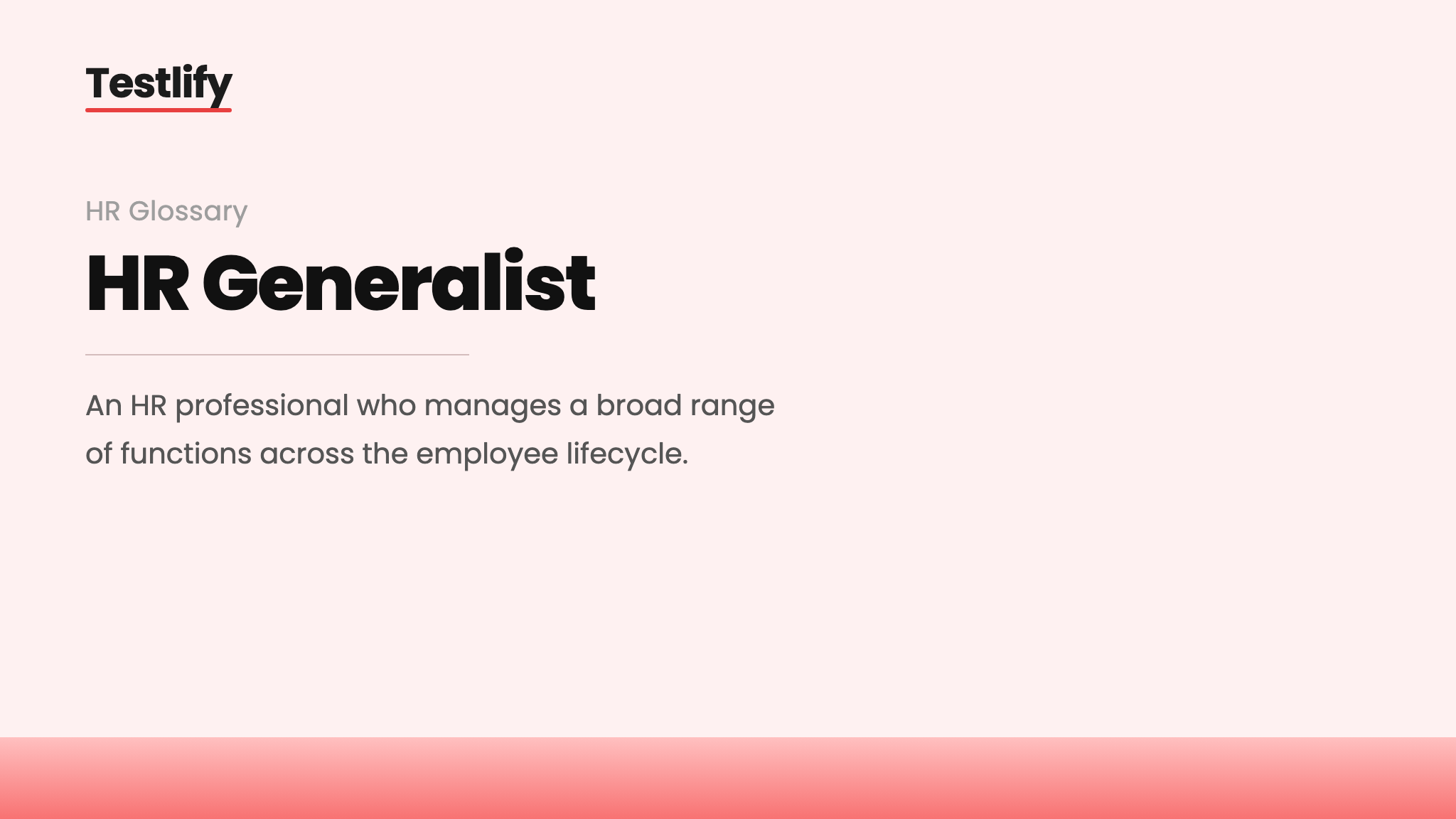Image showing the meaning of an HR generalist