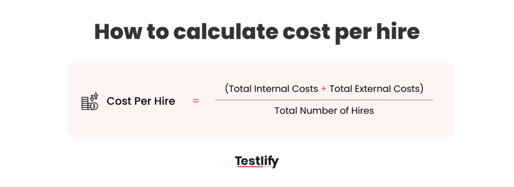 Image showing the formula for calculating the cost per hire