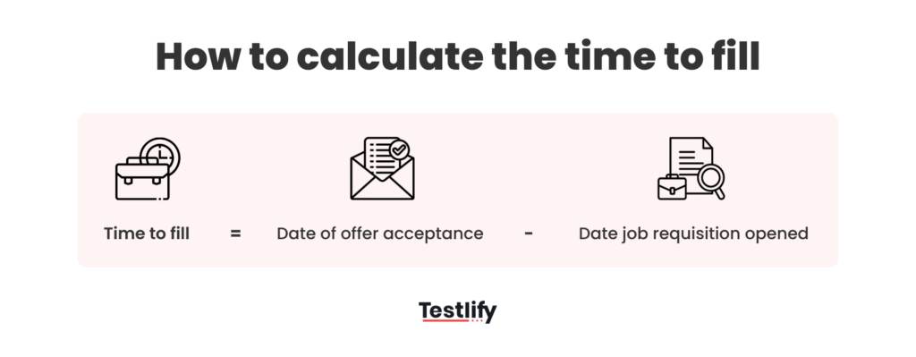 Image showing the formula for calculating the time to fill