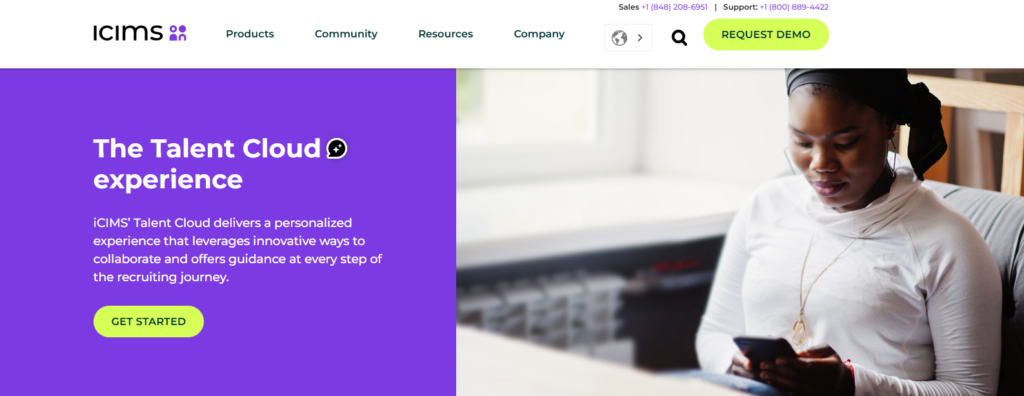 Image of iCIMS Talent Cloud homepage