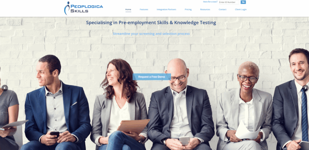 Image of Peoplogica Skills homepage which is one of the best Equip alternatives