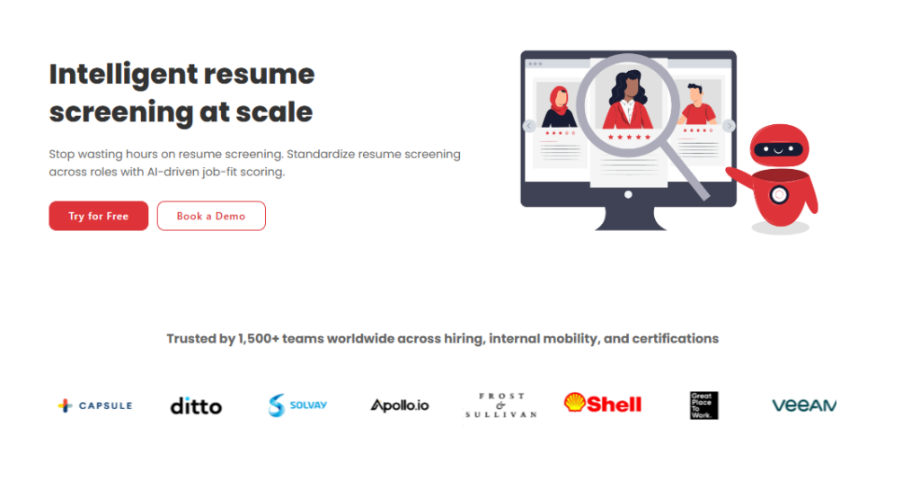 Image of Testlify's AI Resume screening feature