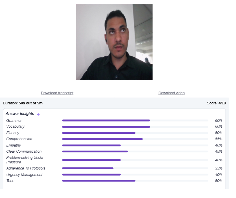 Testlify conversational AI interview reports