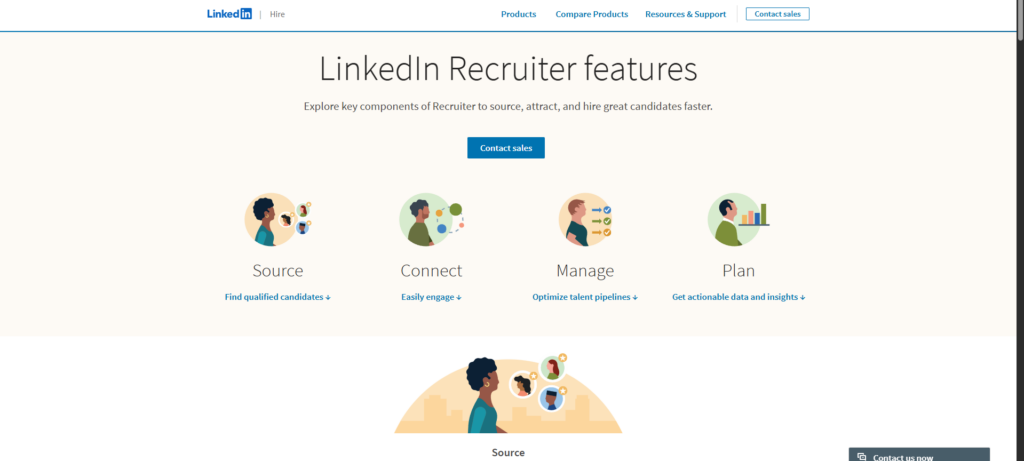 Image of a page of LinkedIn Recruiter which can be used as an integral part of your candidate sourcing efforts
