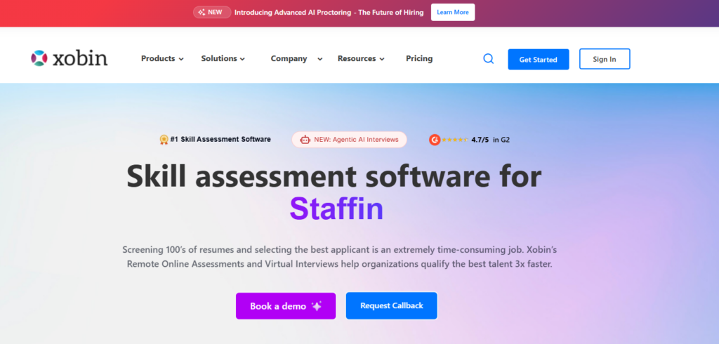 Image of Xobin homepage