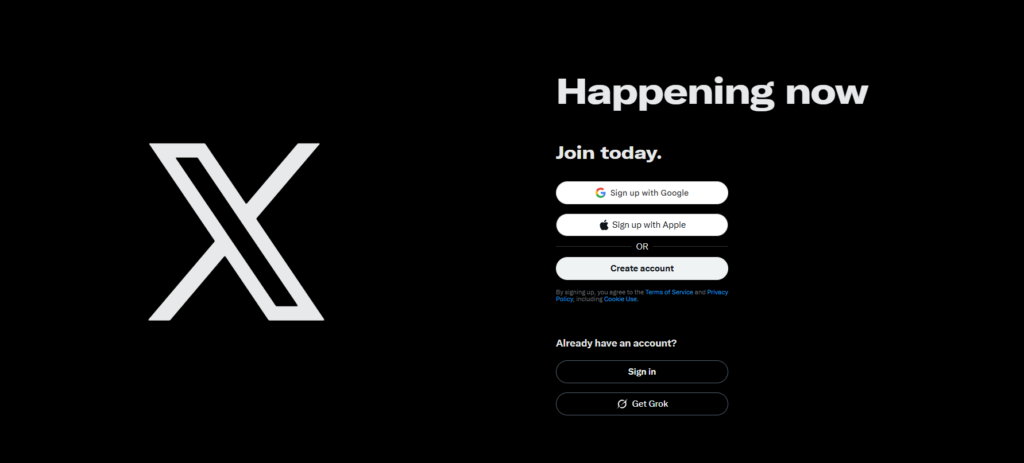 Image of homepage of twitter which is a social media platform that can be used as a part of your candidate sourcing efforts