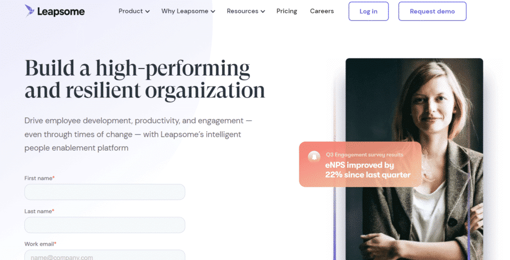 Leapsome performance and learning platform