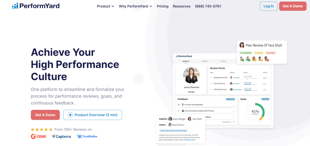 PerformYard configurable review platform