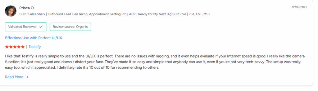 Testlify G2 reviews