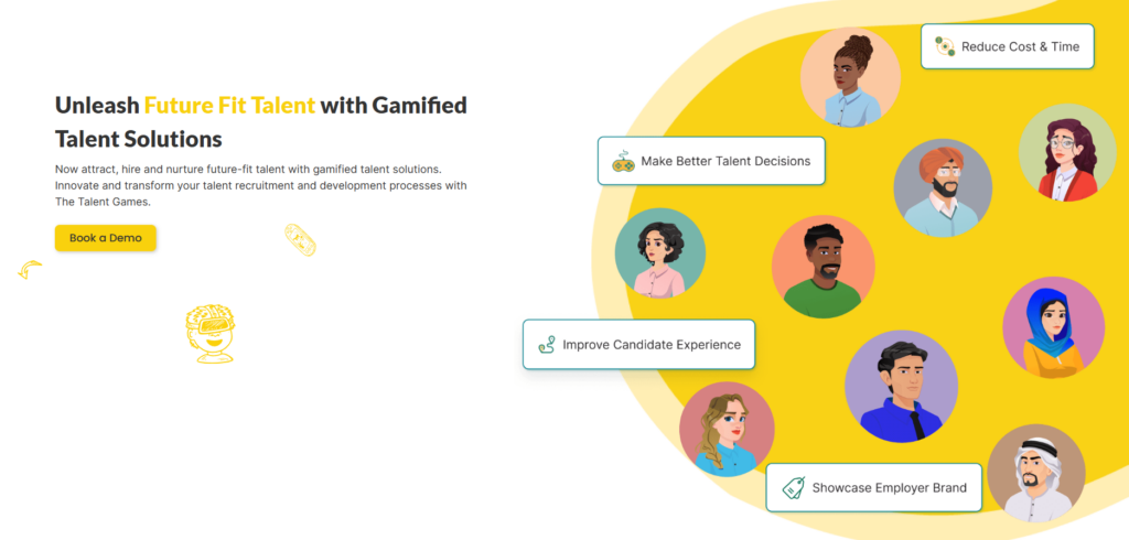 Image of The Talent Games homepage which is one of the e-skill alternatives