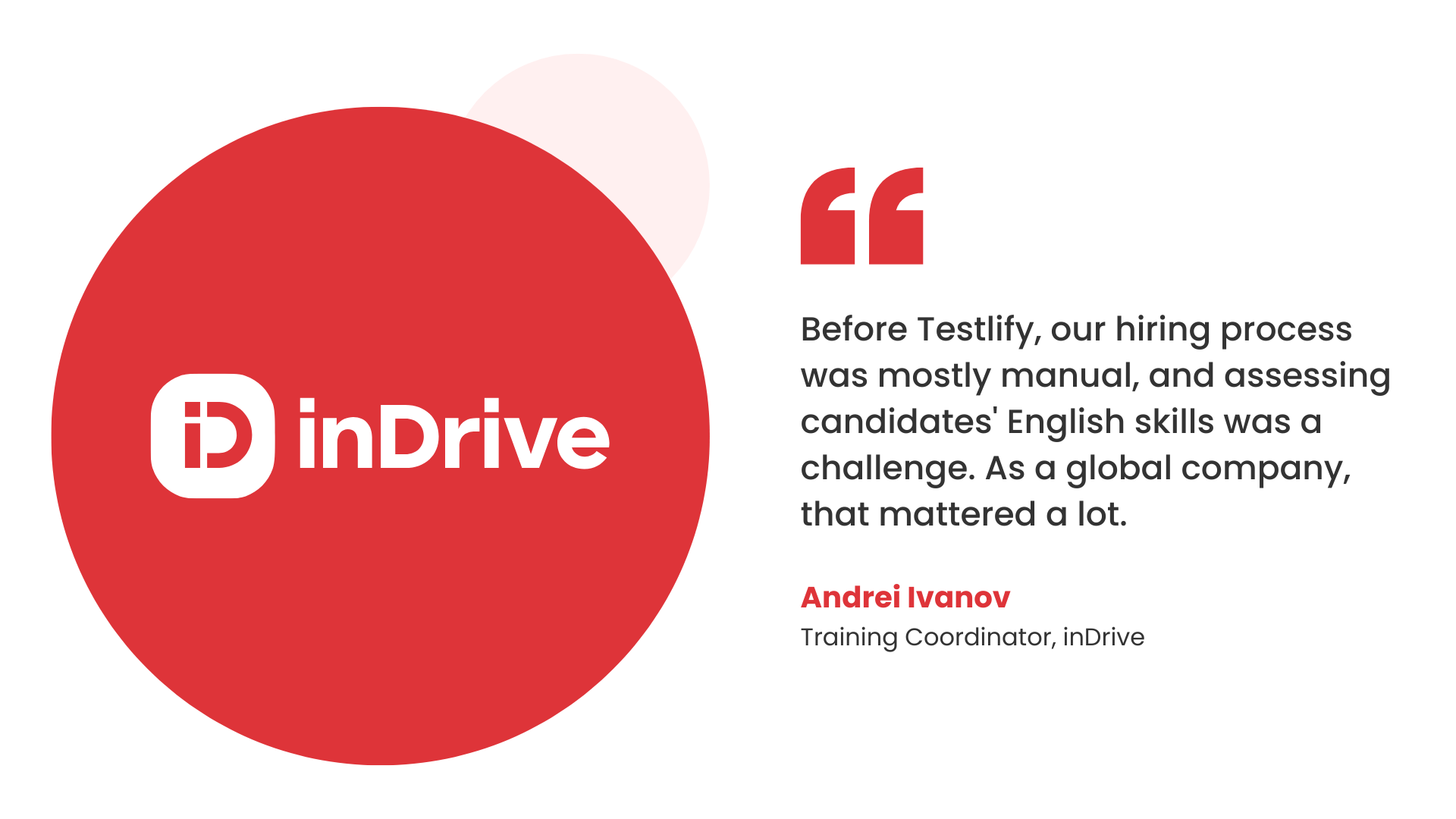 inDrive Case Study Quote