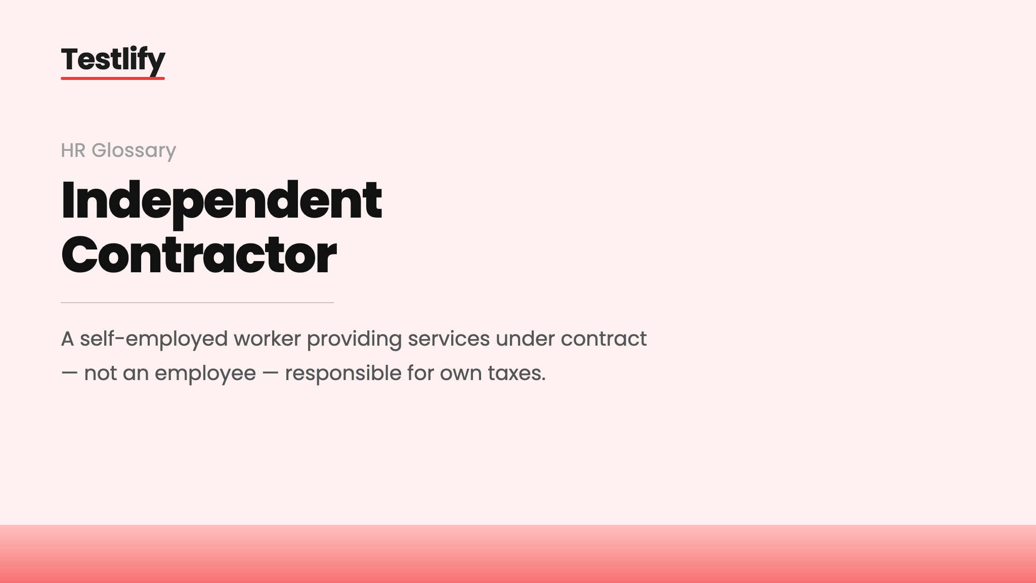 Image showing the meaning of an independent contractor