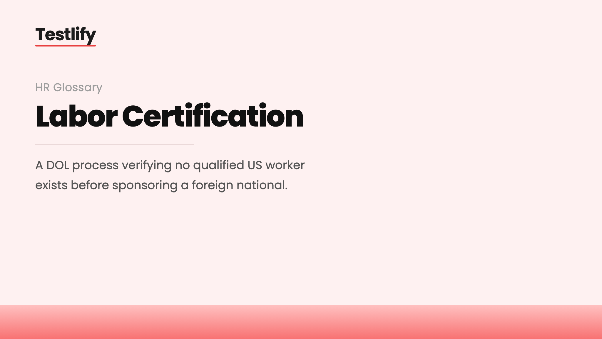 Image showing the meaning of labor certification