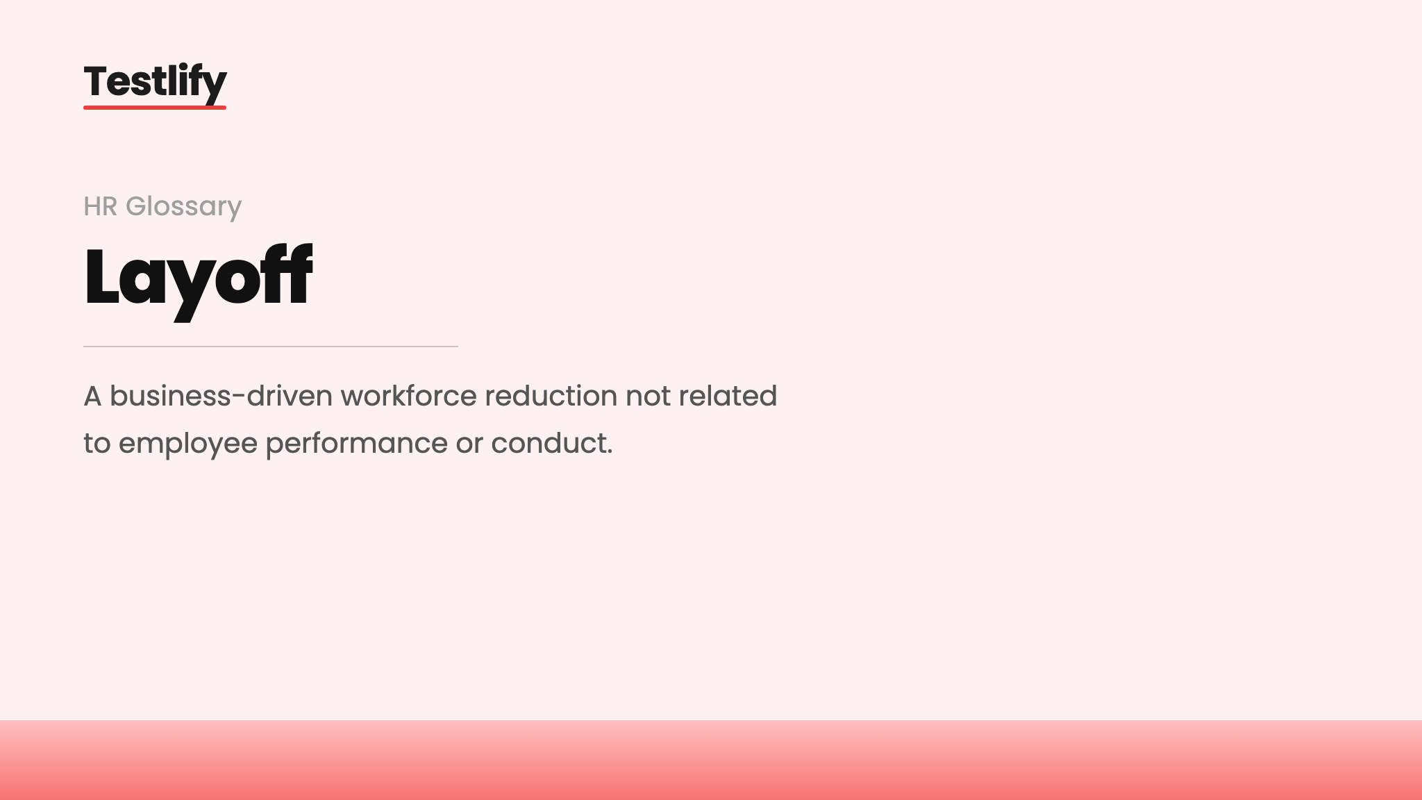 Image showing the meaning of a layoff
