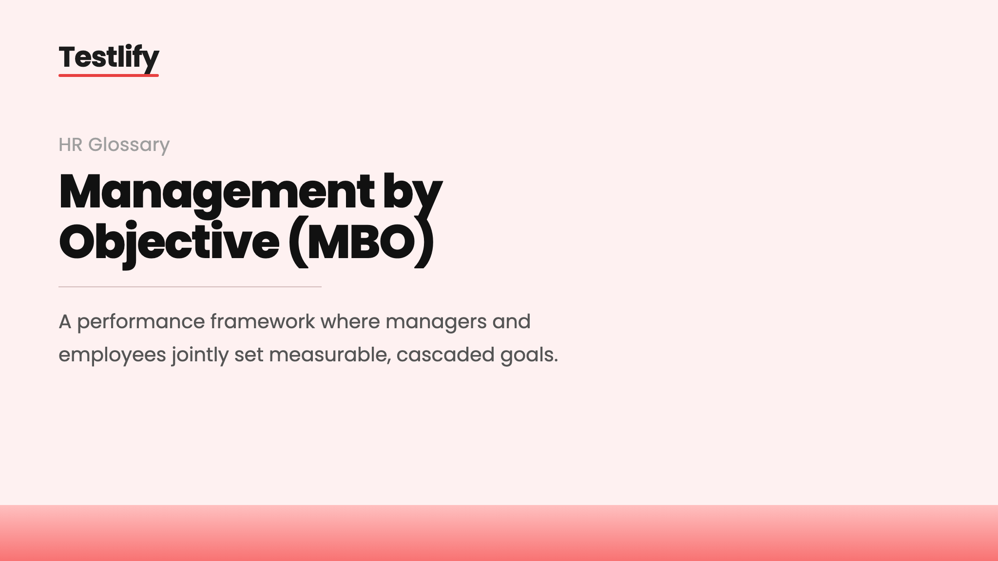 Image showing the meaning of management by objective