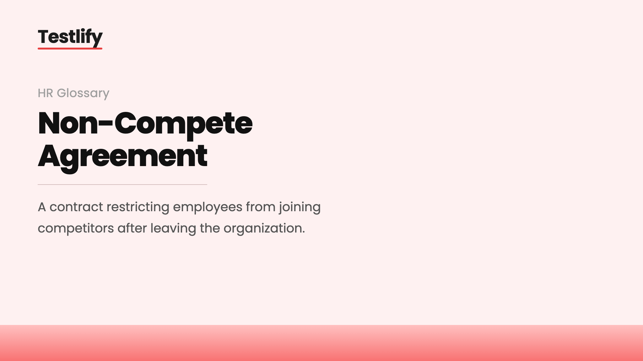 Image showing the meaning of a non-compete agreement