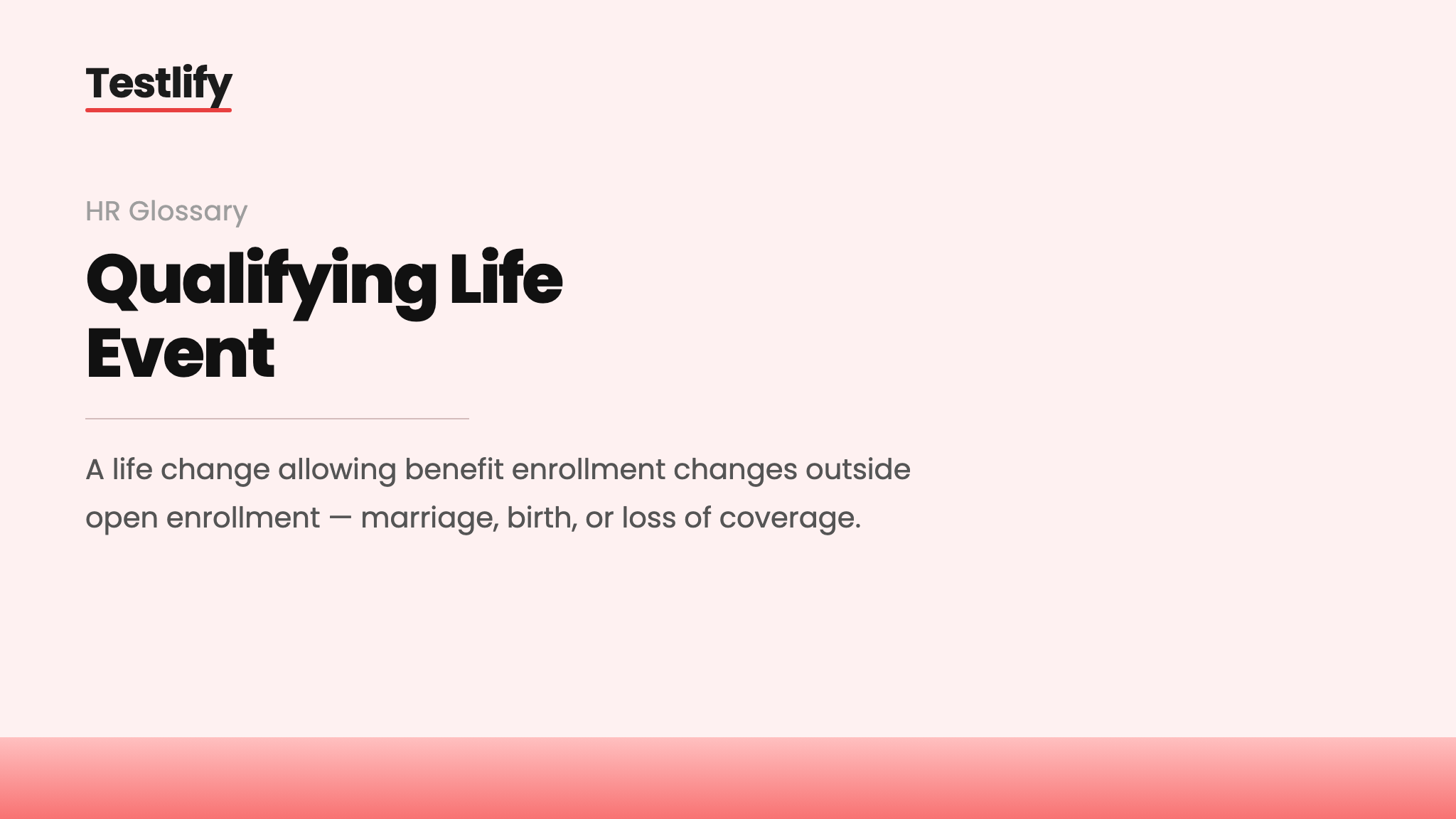Image showing the meaning of qualifying life event
