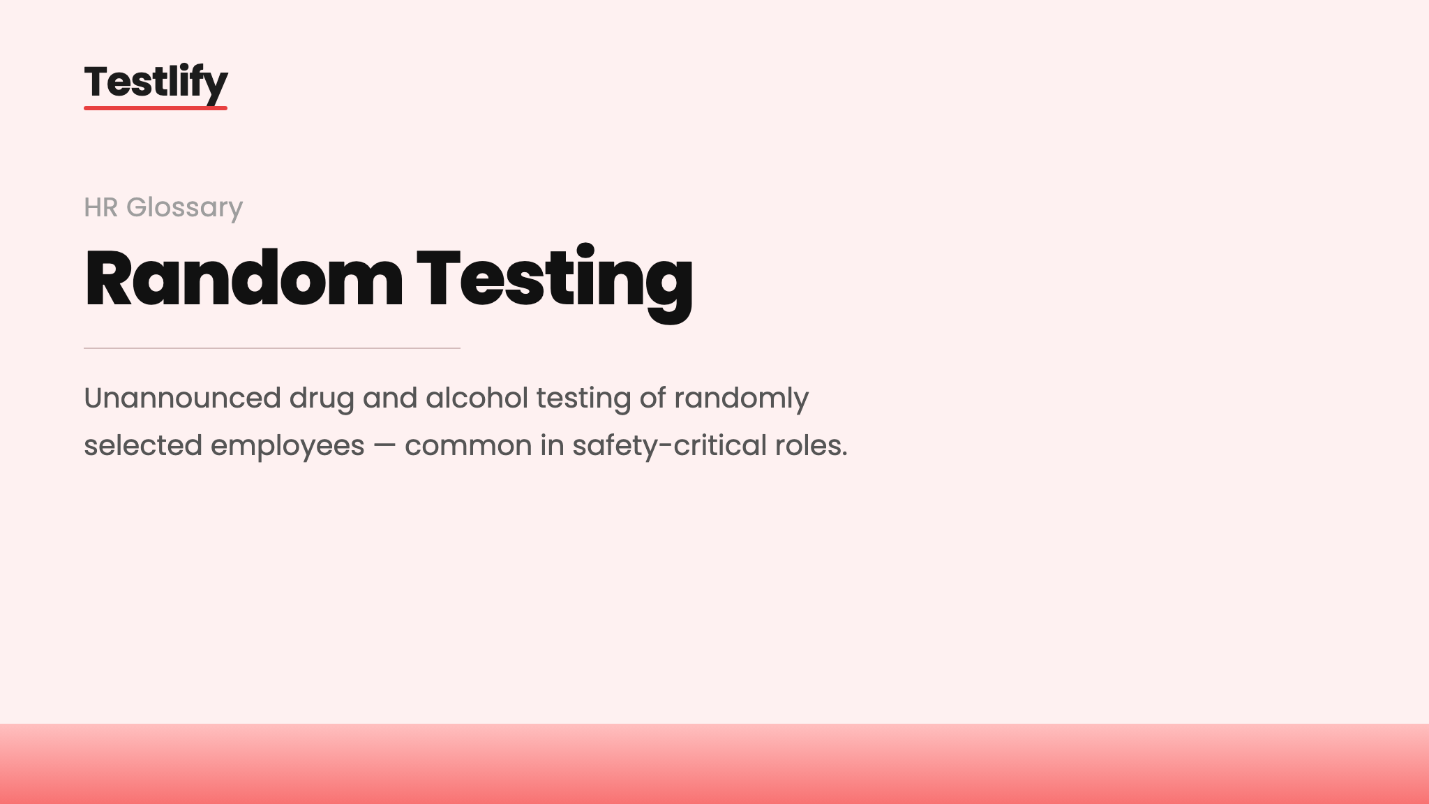 Image showing the meaning of Random Testing