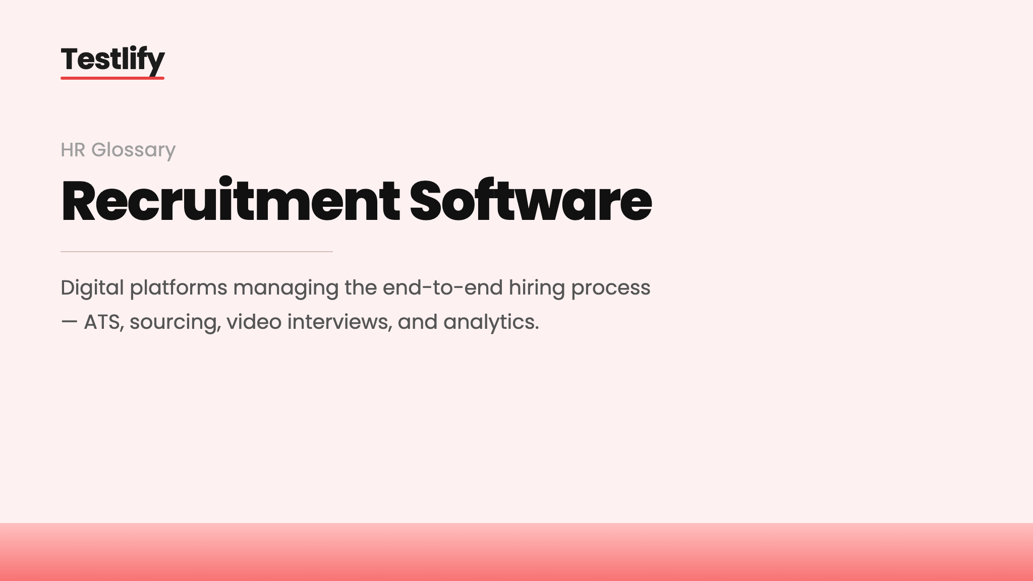 Image showing the meaning of Recruitment Software