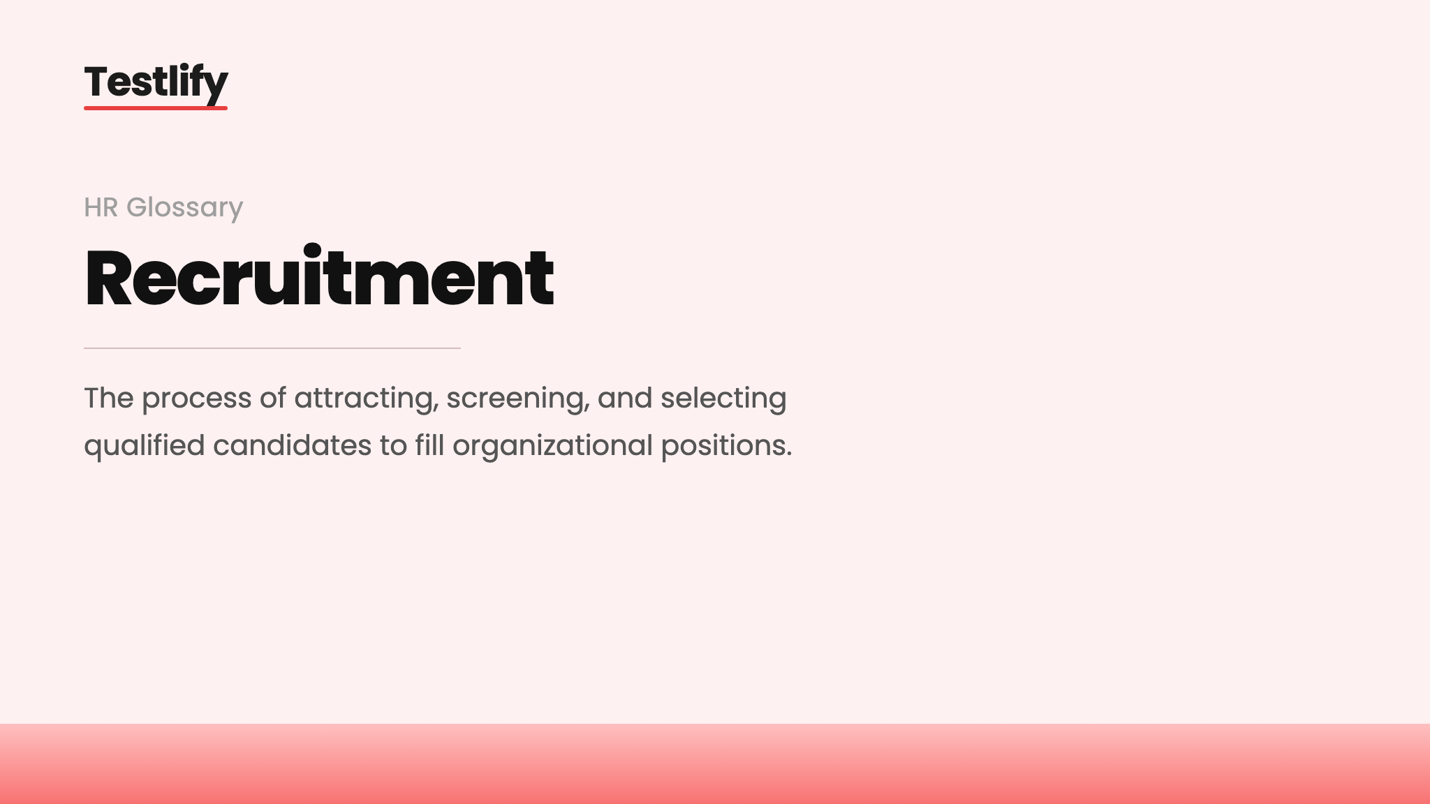 Image showing the meaning of Recruitment