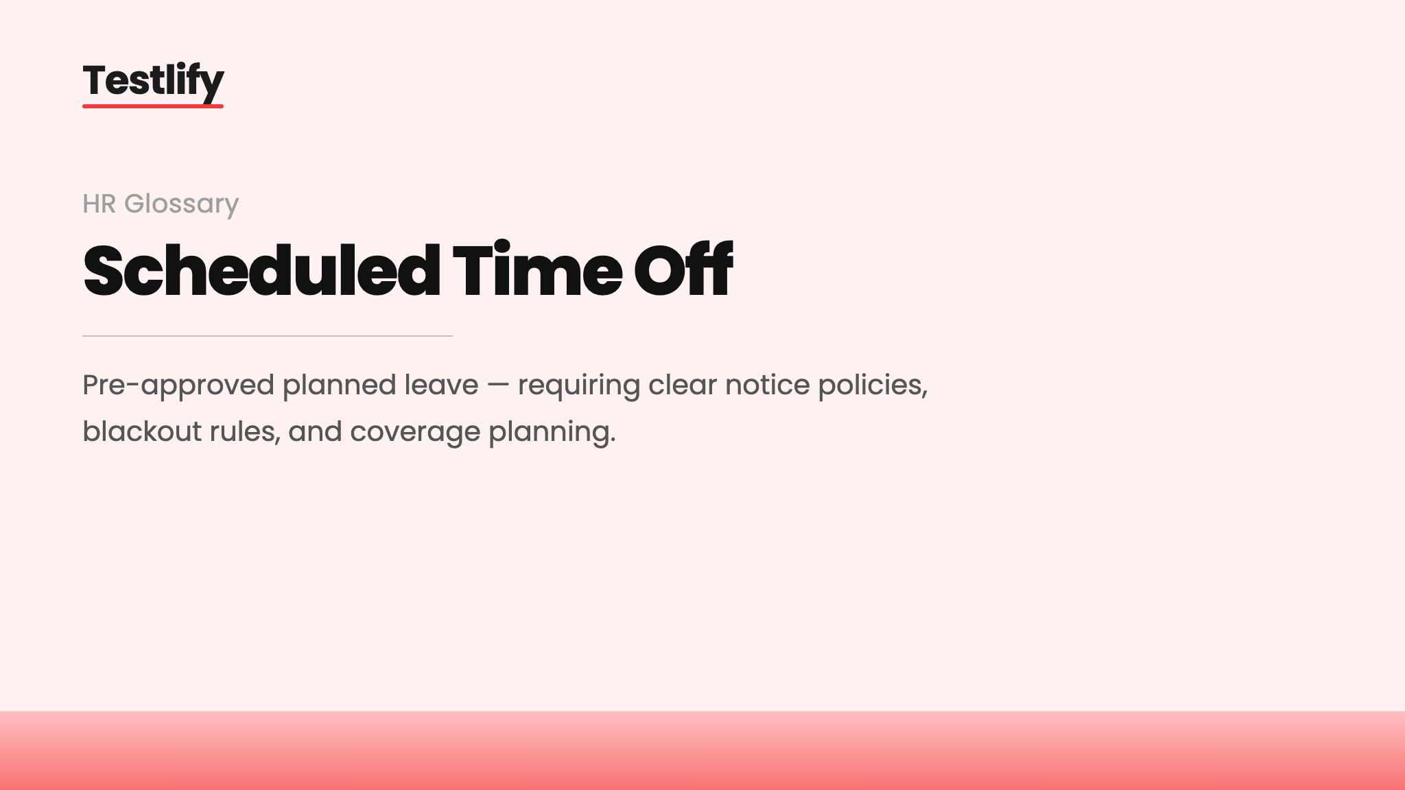 Image showing the meaning of scheduled time off