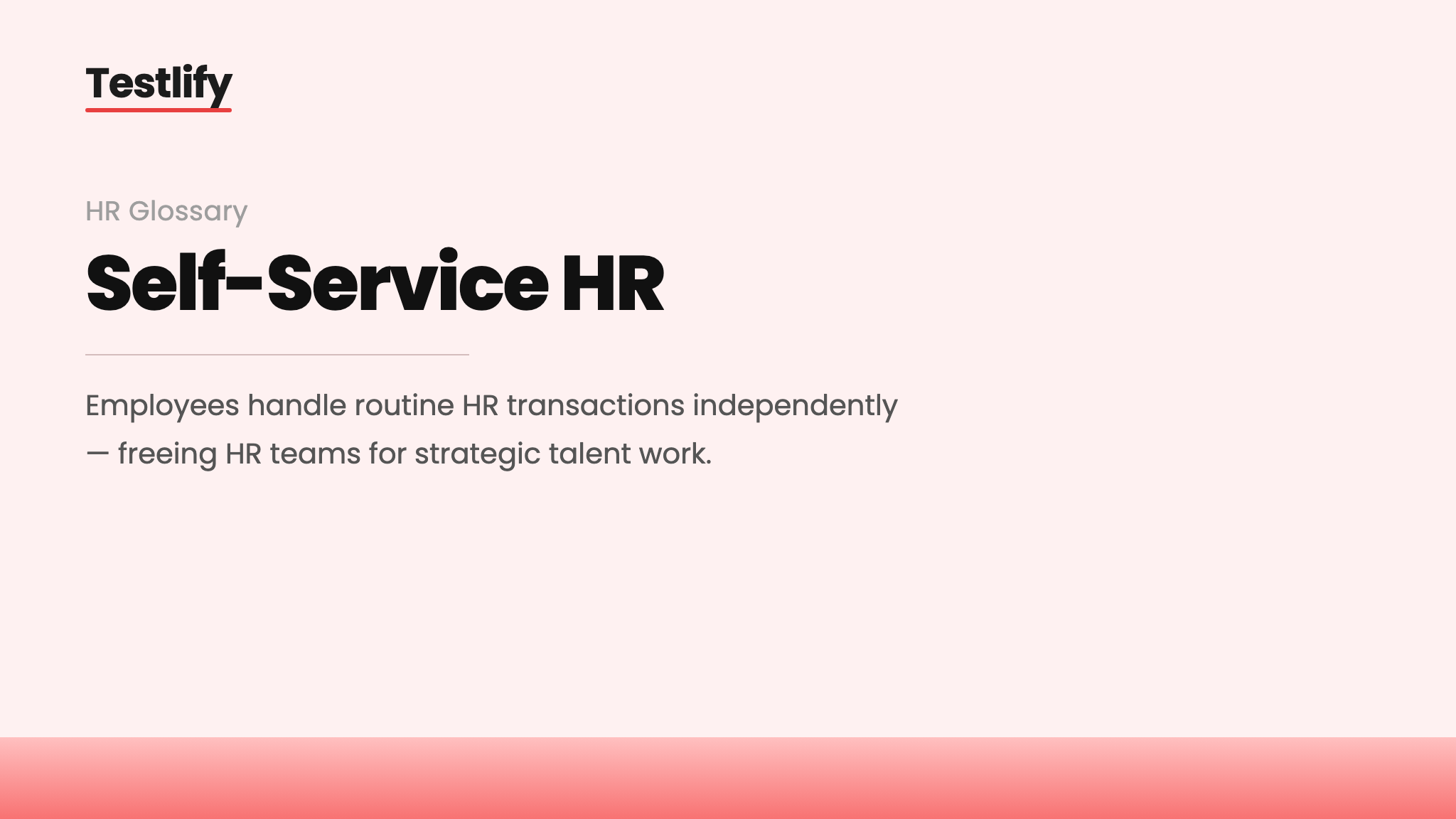 Image showing the meaning of self-service HR