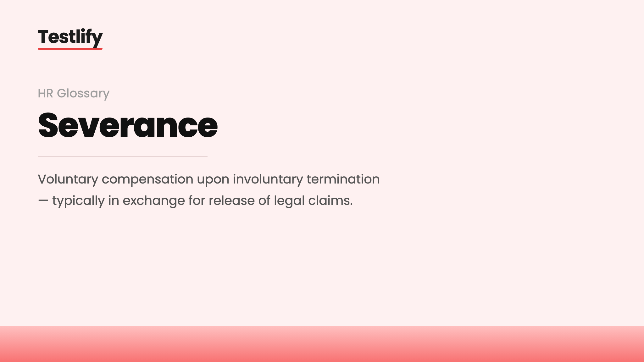 Image showing the meaning of severance pay