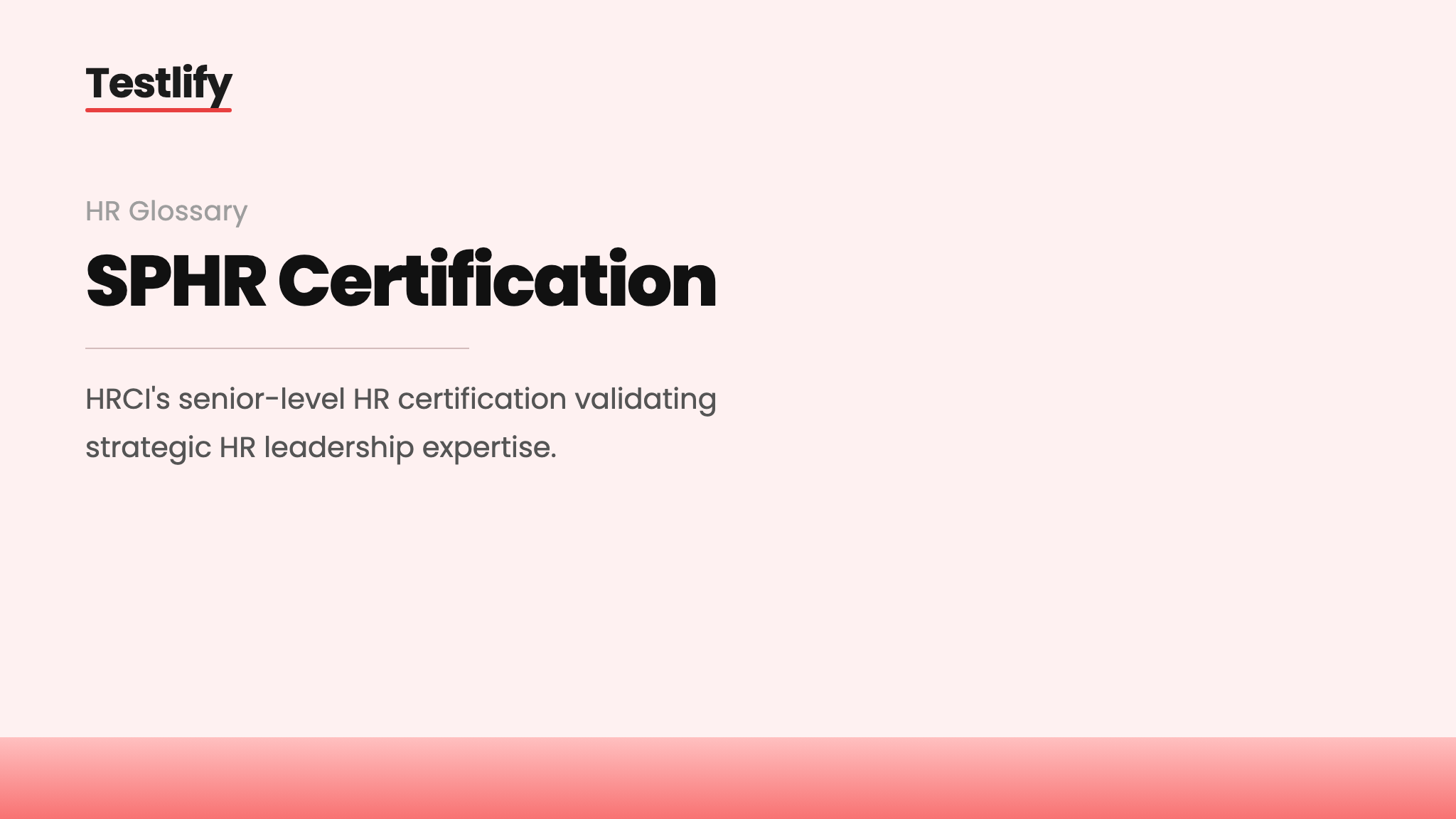 Image showing the meaning of SPHR certification