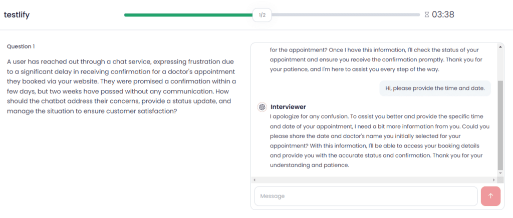 Chat simulation question