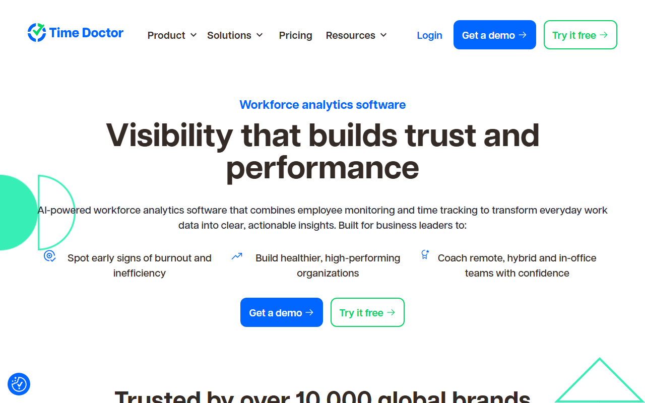 Time Doctor homepage hero