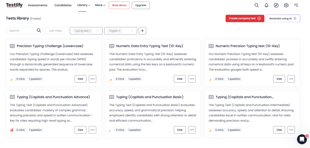 typing tests